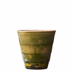 Kruka med patina oglaserad 3 stl, Bgreen