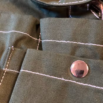 Verktygsbälte / förkläde i grön denim