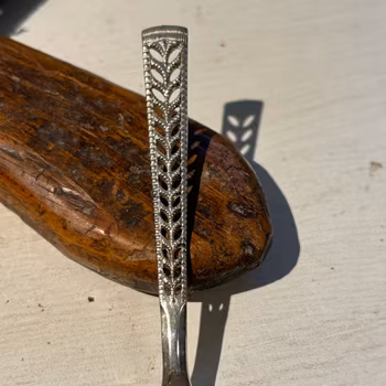 Skedar, kaffeskedar silver 8st, serien Juvel av Nils Hansen, vintage