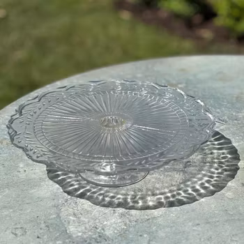 Fat på fot i glas, vintage