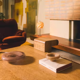 Skål Gaston i jordnära färger i glas, Olsson Jensen