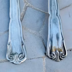 Dessertgafflar Oneida, nysilver, vintage