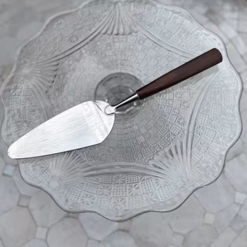 Tårtspade med teakskaft, vintage