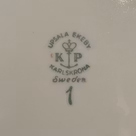 Tallrikar Upsala Ekeby fiskmotiv, 5st, vintage