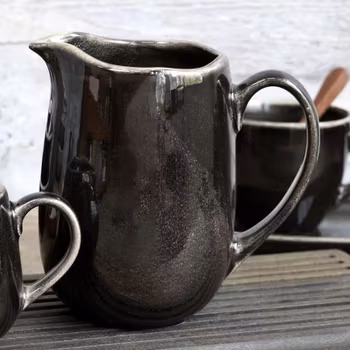 Kanna i svart keramik, Chic Antique