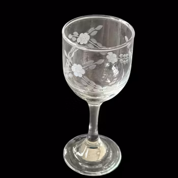 Glas på fot, 6st likörglas, vintage