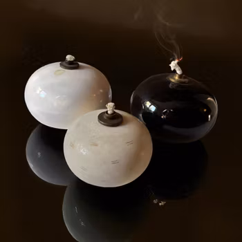 Oljelampa "Aladdin", Anne Nilsson Höganäs, vintage