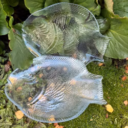 Fat i glas fisk Pasabahce, 4st, vintage