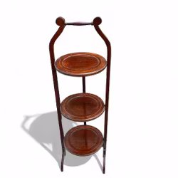 Cakestand, kakställ i mahogny, antikt från England, vintage