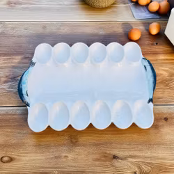 Fat - Uppläggningsfat för ägg och sill, porslin, vintage