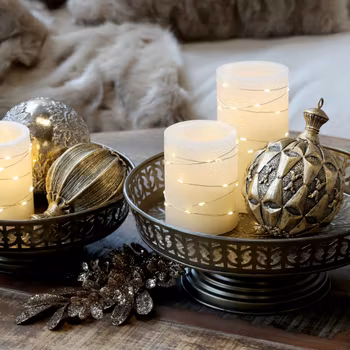 Julgranskula - exklusiva stora julhängen i antik mässingsfärg - Chic Antique