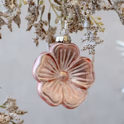 Julhänge - julgranspynt i form av blomma i rosa - Chic Antique