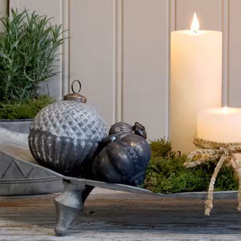 Julgranskula - julhänge i antik mocca - Chic Antique