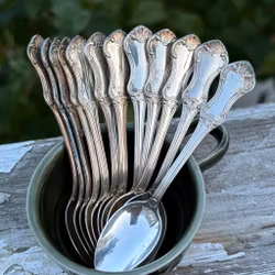 Skedar - kaffeskedar i nysilver - 12st, vintage