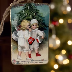 Julhänge - emaljhänge med olika vintage motiv - Alot Decoration