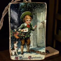 Julhänge - emaljhänge med olika vintage motiv - Alot Decoration