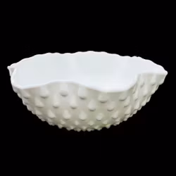 Skål i opalinglas med droppmönster, vintage