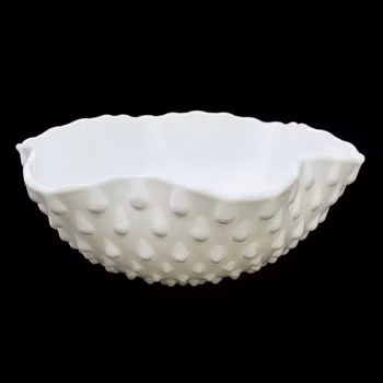 Skål i opalinglas med droppmönster, vintage