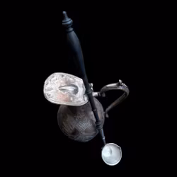 Slev tenn & träskaft i svart - Scandia Tenn - Vintage