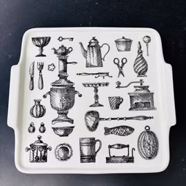 Bricka i porslin - jubileum - Arabia - Vintage