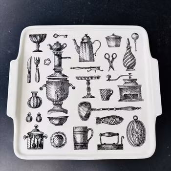 Bricka i porslin - jubileum - Arabia - Vintage