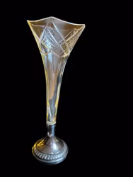 Vas - Strutvas i glas och nysilver - vintage