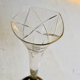 Vas - Strutvas i glas och nysilver - vintage