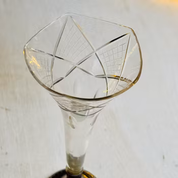 Vas - Strutvas i glas och nysilver - vintage