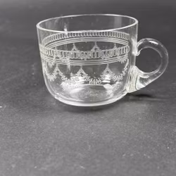 Glöggmuggar - i glas - 4st - vintage