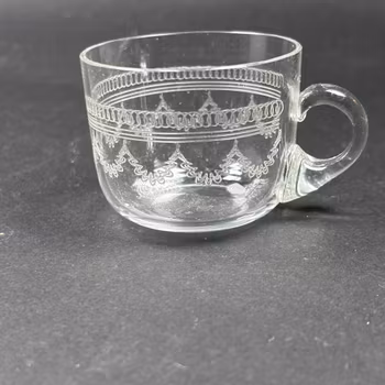 Glöggmuggar - i glas - 4st - vintage