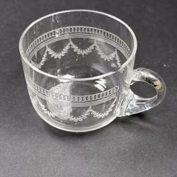 Glöggmuggar - i glas - 4st - vintage