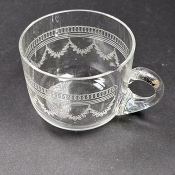 Glöggmuggar - i glas - 4st - vintage