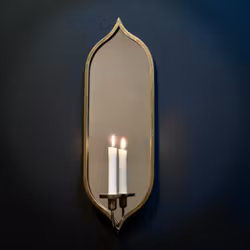 Väggspegel med ljushållare för blockljus / värmeljus - Noori Objects