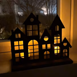 Ljusstake hus i rostigt järn för värmeljus