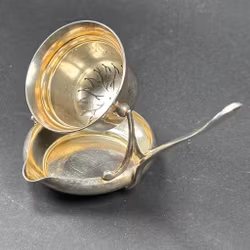 Tesil på ställning  i nysilver - fransk - vintage