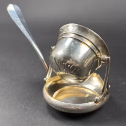 Tesil på ställning  i nysilver - fransk - vintage