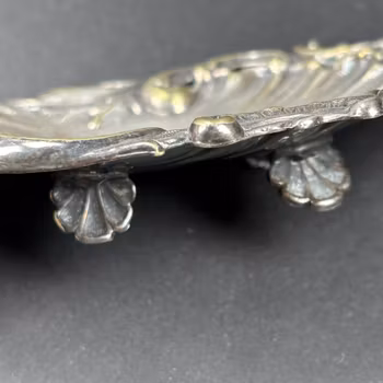 Tvålkopp - dekorativt litet fat i nysilver - vintage