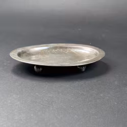 Tvålkopp - litet fat i nysilver - vintage