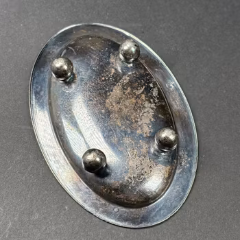 Tvålkopp - litet fat i nysilver - vintage