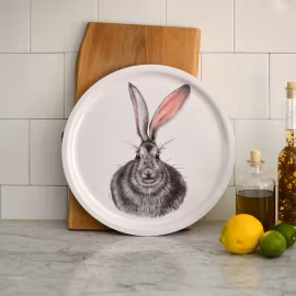 Bricka rund i flera motiv & storlekar i laminerat bokträ - Charlotte Nicolin