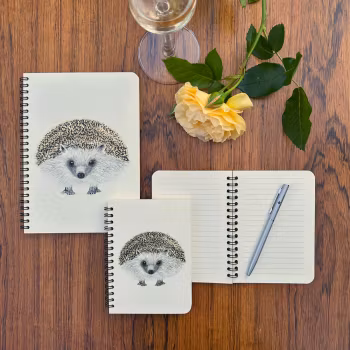 Anteckningsbok A5 spiralbindning - motiv Charlotte Nicolin