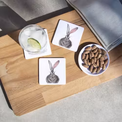 Glasunderlägg 6st i box - olika motiv av Charlotte Nicolin