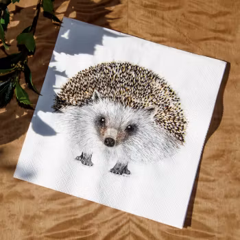 Servetter med underbara djurmotiv - 33x33cm - Charlotte Nicolin