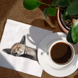 Servetter med vackra djurmotiv - 33x33cm - Charlotte Nicolin