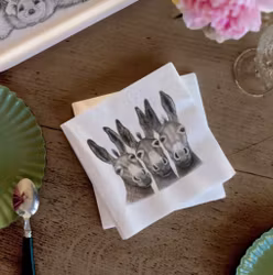 Servetter med underbara djurmotiv - 33x33cm - Charlotte Nicolin