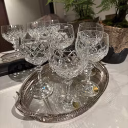 Glas - Vinglas i kristall - Schott Swiesel Tyskland - 5st - vintage