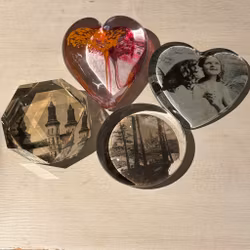 Dekoration pappersvikt skulptur i glas - vintage