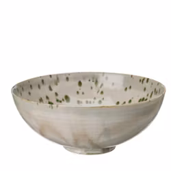 Skål keramik offwhite och grönmelerad - 26x11 - Wikholm Form