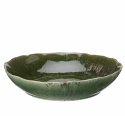 Fat grönmelerad keramik 31x7cm - Wikholm Form