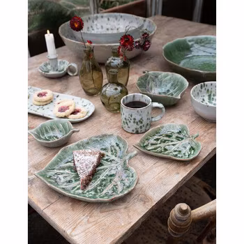 Fat grönmelerad keramik 31x7cm - Wikholm Form